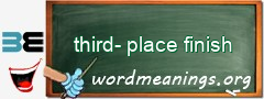 WordMeaning blackboard for third-place finish